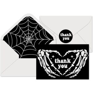 NEW Skelton Thank You Cards 12PK